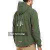 imageNORTHYARD Mens Windbreaker Jacket Lightweight Hooded Windproof Jackets with Zipper Pockets Hiking Outdoor Water ResistantArmygreen