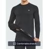 imageNORTHYARD Thermal Underwear for Men Long Johns Fleece Lined Base Layer Set for Winter Top Bottom with PocketsBlack