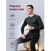 imageNORTHYARD Thermal Underwear for Men Long Johns Fleece Lined Base Layer Set for Winter Top Bottom with PocketsBlack