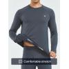 imageNORTHYARD Thermal Underwear for Men Long Johns Fleece Lined Base Layer Set for Winter Top Bottom with PocketsCool Grey