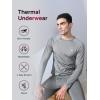 imageNORTHYARD Thermal Underwear for Men Long Johns Fleece Lined Base Layer Set for Winter Top Bottom with PocketsLight Grey