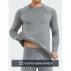 imageNORTHYARD Thermal Underwear for Men Long Johns Fleece Lined Base Layer Set for Winter Top Bottom with PocketsLight Grey