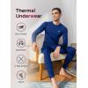 imageNORTHYARD Thermal Underwear for Men Long Johns Fleece Lined Base Layer Set for Winter Top Bottom with PocketsNavy