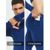 imageNORTHYARD Thermal Underwear for Men Long Johns Fleece Lined Base Layer Set for Winter Top Bottom with PocketsNavy