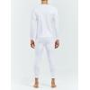 imageNORTHYARD Thermal Underwear for Men Long Johns Fleece Lined Base Layer Set for Winter Top Bottom with PocketsWhite
