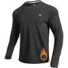 imageNORTHYARD Mens Athletic Shirt Thermal Shirts Fleece Lined Long Sleeve TShirts Crewneck Workout Running SportsBlack