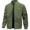 imageNORTHYARD Mens Bomber Jacket Lightweight Casual Windbreaker Zip Up Fashion Windproof Coat Spring FallArmygreen