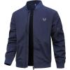 imageNORTHYARD Mens Bomber Jacket Lightweight Casual Windbreaker Zip Up Fashion Windproof Coat Spring FallNavy
