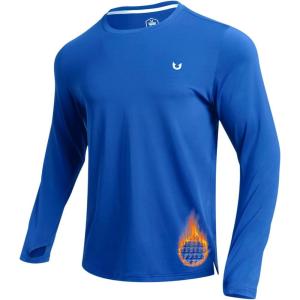 imageNORTHYARD Mens Athletic Shirt Thermal Shirts Fleece Lined Long Sleeve TShirts Crewneck Workout Running SportsRoyal Blue