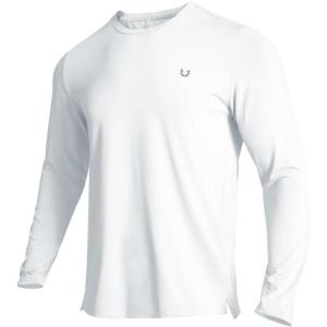 imageNORTHYARD Mens Athletic Shirt Thermal Shirts Fleece Lined Long Sleeve TShirts Crewneck Workout Running SportsWhite