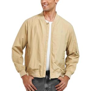 imageNORTHYARD Mens Bomber Jacket Lightweight Casual Windbreaker Zip Up Fashion Windproof Coat Spring FallKhaki
