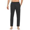 imageNORTHYARD Mens Yoga Casual Sweatpants Cotton Athletic Lounge Pants Open Bottom Loose Exercise Straight Leg Pant with PocketsBlack