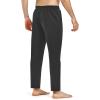 imageNORTHYARD Mens Yoga Casual Sweatpants Cotton Athletic Lounge Pants Open Bottom Loose Exercise Straight Leg Pant with PocketsBlack