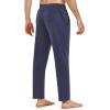 imageNORTHYARD Mens Yoga Casual Sweatpants Cotton Athletic Lounge Pants Open Bottom Loose Exercise Straight Leg Pant with PocketsNavy