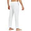 imageNORTHYARD Mens Yoga Casual Sweatpants Cotton Athletic Lounge Pants Open Bottom Loose Exercise Straight Leg Pant with PocketsWhite