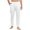 imageNORTHYARD Mens Yoga Casual Sweatpants Cotton Athletic Lounge Pants Open Bottom Loose Exercise Straight Leg Pant with PocketsWhite