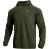 imageNORTHYARD Mens Athletic Hoodie Shirts Lightweight Fleece Pullover Long Sleeve Workout Thermal Hooded Sweatshirts Gym CasualArmygreen
