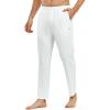 imageNORTHYARD Mens Yoga Casual Sweatpants Cotton Athletic Lounge Pants Open Bottom Loose Exercise Straight Leg Pant with PocketsWhite