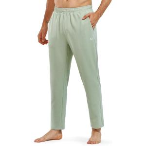 imageNORTHYARD Mens Yoga Casual Sweatpants Cotton Athletic Lounge Pants Open Bottom Loose Exercise Straight Leg Pant with PocketsLodenfrost