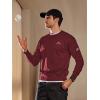 imageNORTHYARD Mens Crewneck Sweatshirt Long Sleeve Cotton Shirts Athletic Casual Workout Sport Gym Running SweatshirtsWinered