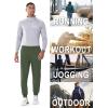 imageNORTHYARD Mens Fleece Lined Joggers Athletic Warm Sweatpants Workout Running Pants Winter Active Track with Zipper PocketsArmygreen