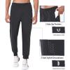 imageNORTHYARD Mens Fleece Lined Joggers Athletic Warm Sweatpants Workout Running Pants Winter Active Track with Zipper PocketsBlack