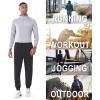 imageNORTHYARD Mens Fleece Lined Joggers Athletic Warm Sweatpants Workout Running Pants Winter Active Track with Zipper PocketsBlack