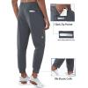 imageNORTHYARD Mens Fleece Lined Joggers Athletic Warm Sweatpants Workout Running Pants Winter Active Track with Zipper PocketsDarkgrey