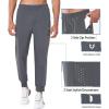 imageNORTHYARD Mens Fleece Lined Joggers Athletic Warm Sweatpants Workout Running Pants Winter Active Track with Zipper PocketsSmokegrey