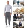 imageNORTHYARD Mens Fleece Lined Joggers Athletic Warm Sweatpants Workout Running Pants Winter Active Track with Zipper PocketsSmokegrey