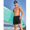 imageNORTHYARD Mens Swim Trunks 5quot Beach Swim Shorts Quick Dry Bathing Suit with Mesh Liner PackableBlack