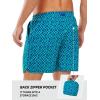 imageNORTHYARD Mens Swim Trunks 5quot Beach Swim Shorts Quick Dry Bathing Suit with Mesh Liner PackableGreen Blue Blocks