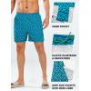 imageNORTHYARD Mens Swim Trunks 5quot Beach Swim Shorts Quick Dry Bathing Suit with Mesh Liner PackableGreen Blue Blocks
