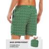 imageNORTHYARD Mens Swim Trunks 5quot Beach Swim Shorts Quick Dry Bathing Suit with Mesh Liner PackableGreen Wave Stripe
