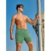imageNORTHYARD Mens Swim Trunks 5quot Beach Swim Shorts Quick Dry Bathing Suit with Mesh Liner PackableGreen Wave Stripe
