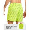 imageNORTHYARD Mens Swim Trunks 5quot Beach Swim Shorts Quick Dry Bathing Suit with Mesh Liner PackableMint Cactus
