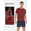 imageNORTHYARD Mens Workout Gym Shirts Quick Dry TShirts Running Athletic Short Sleeve Shirt for MenWine