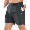 imageNORTHYARD Mens Athletic Running Shorts 5 Workout Lightweight Quick Dry Sports Gym Shorts for Men with Zipper PocketCarbongrey