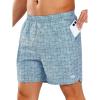 imageNORTHYARD Mens Swim Trunks 5quot Beach Swim Shorts Quick Dry Bathing Suit with Mesh Liner PackableLight Blue Contourlines