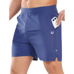 imageNORTHYARD Mens Athletic Running Shorts 5 Workout Lightweight Quick Dry Sports Gym Shorts for Men with Zipper PocketFederalblue