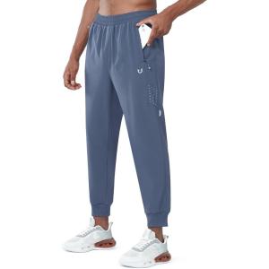 imageNORTHYARD Mens Fleece Lined Joggers Athletic Warm Sweatpants Workout Running Pants Winter Active Track with Zipper PocketsCoolgrey