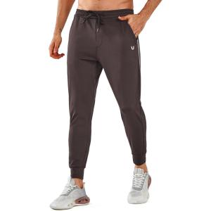 imageNORTHYARD Mens Running Jogger Pants Athletic Workout Sweatpants with Zipper Pockets Gym Track Jogging SweatpantBrown