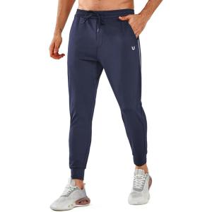 imageNORTHYARD Mens Running Jogger Pants Athletic Workout Sweatpants with Zipper Pockets Gym Track Jogging SweatpantNavy