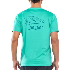 imageNORTHYARD Mens Swim Shirt Rash Guard UPF 50 Quick Dry Short Sleeve Fishing Shirts Sun Protection Shirt Beach Water SwimmingLakeblue