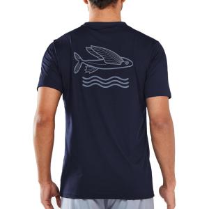 imageNORTHYARD Mens Swim Shirt Rash Guard UPF 50 Quick Dry Short Sleeve Fishing Shirts Sun Protection Shirt Beach Water SwimmingNavy