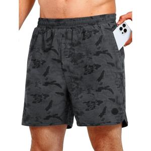 imageNORTHYARD Mens Swim Trunks 5quot Beach Swim Shorts Quick Dry Bathing Suit with Mesh Liner PackableCamo Black