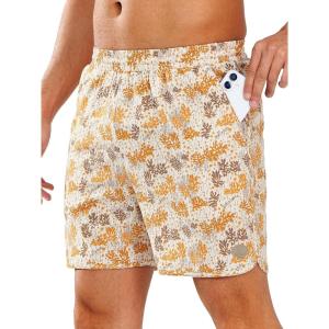 imageNORTHYARD Mens Swim Trunks 5quot Beach Swim Shorts Quick Dry Bathing Suit with Mesh Liner PackableCamo Coral