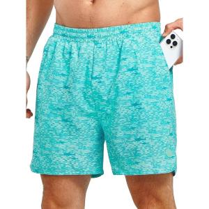 imageNORTHYARD Mens Swim Trunks 5quot Beach Swim Shorts Quick Dry Bathing Suit with Mesh Liner PackableFish Shark