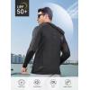 imageNORTHYARD Mens Sun Hoodie Shirts Long Sleeve Fishing Swim SPF Shirt Rash Guard UPF 50 Lightweight for Hiking WorkoutBlack