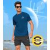 imageNORTHYARD Mens Sun Protection Shirt Short Sleeve Swim SPF TShirt Quick Dry Workout Athletic Running Hiking Rash GuardDarkblue